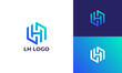 © rifalfahrudin - LH or HL logo design. letter LH hexagonal shape , simple and modern style