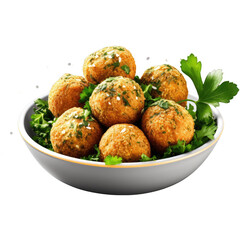 Sticker - Fried falafel balls and parsley.