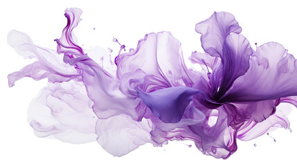 Wall Mural - combining frosty white and electric purple in an abstract futuristic texture isolated on a transpare