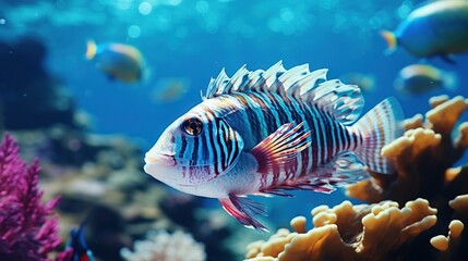 unique fish on coral reefs