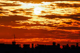Fototapeta Na sufit - sunset over the city