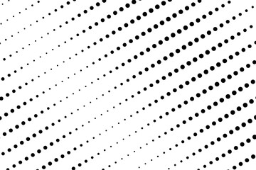 Wall Mural - Pattern of inclined black dots of different sizes
