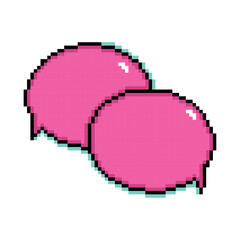 Wall Mural - Isolated pink pixelated comic speech bubble chats Vector illustration