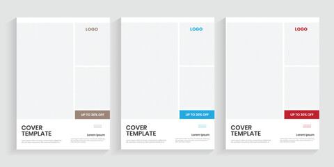 A4 Front page booklet cover geometric shape commercial template. Easily editable with  eps-10 file. corporate branding new annual report, brochure, pamphlet, company profile layout