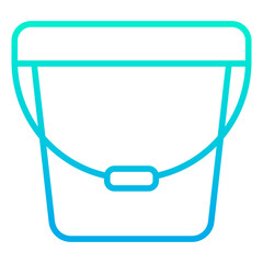 Sticker - Outline gradient Bucket icon