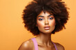 © yuliachupina - Portrait of young afro woman with bright make-up. AI generated