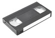 Videocassette for video recorder, isolated on transparent background .