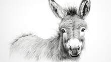 Pencil Sketch Cute Donkey Animal Drawings