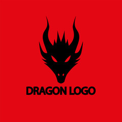 Wall Mural - The Dragon. Head dragon logo vector, icon, illustration. Dragon vector icon illustration design logo template.