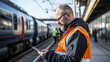 An engineer employs a tablet device to examine and assess the path of a networked train information system prior to authorizing the departure of the train from a significant statio 