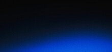 Dark Blue Abstract Color Gradient Wave On Black Background, Blurry Grainy Light Wave Noise Texture Backdrop, Copy Space
