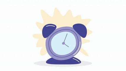 Poster - purple alarm clock timer animation