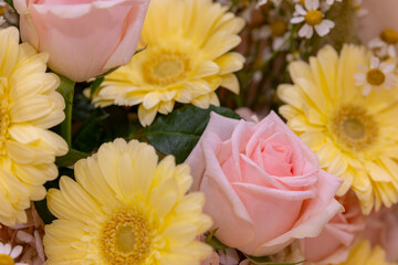 Sticker - Beautiful flower bouquet with rose and hydrangea