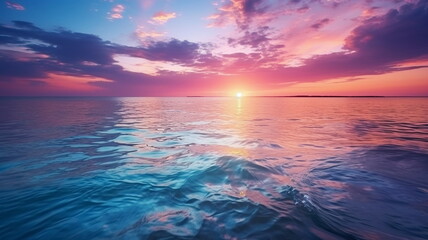 Wall Mural - beautiful rainbow on sea at  sunset sky  wild field and flowers  field nature landscape 