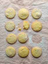 Shortbread Cookies Dusted With Sugar