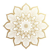 Golden Mandala.Mandala De Lujo .color Dorado