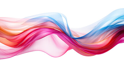 Wall Mural - liquid silk ribbons frozen in an abstract futuristic 3d texture isolated on a transparent background