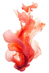 Wall Mural - molten sunrise hues frozen in an abstract futuristic 3d texture isolated on a transparent background