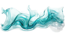 Shimmering Aquamarine Tides Frozen In An Abstract Futuristic 3d Texture Isolated On A Transparent Background, Generative Ai