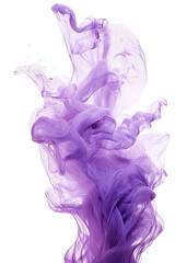 Wall Mural - shimmering violet vapor frozen in an abstract futuristic 3d texture isolated on a transparent backgr
