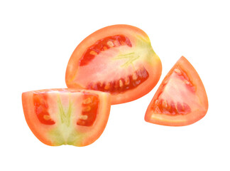  Cherry tomatoes stack isolated  transparent png