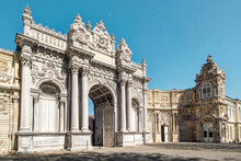 View Of A Gate At Dolme Bahce Palace In Istanbul, Turkey