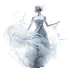 Wall Mural - ethereal fairy mist frozen in an abstract futuristic 3d texture isolated on a transparent background