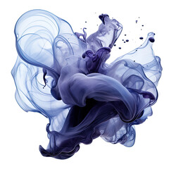 Wall Mural - fluid midnight velvet frozen in an abstract futuristic 3d texture isolated on a transparent backgrou