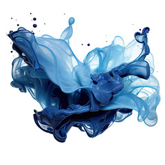 Wall Mural - fluid midnight velvet frozen in an abstract futuristic 3d texture isolated on a transparent backgrou