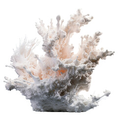 Wall Mural - gushing coral fountains exploding frozen in an abstract futuristic 3d texture isolated on a transpar