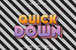 Quick Down Editable Text Effect 3D Retro Style