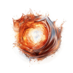 Wall Mural - molten starlight fiery red liquid splash frozen in an abstract futuristic 3d texture isolated on a t