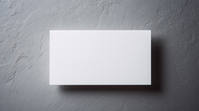 Blank White Business Card, Close-up Mockup.