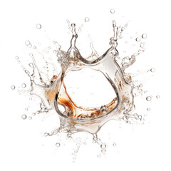 Wall Mural - water splash reflecting sunlight with droplets frozen in an abstract futuristic 3d texture isolated 