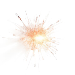 Wall Mural - radiant sunbeam droplets frozen in an abstract futuristic 3d texture isolated on a transparent backg