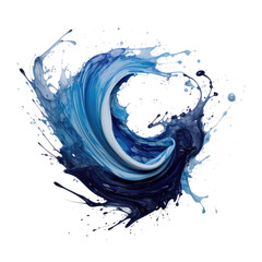 Wall Mural - swirling galaxy ink frozen in an abstract futuristic 3d texture isolated on a transparent background