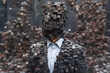 © Surachetsh - a man fragmented into cube-like pieces, forming a mosaic that represents feelings of confusion, suspicion, pressure, and depression experienced. Generative AI.