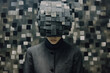 © Surachetsh - a man fragmented into cube-like pieces, forming a mosaic that represents feelings of confusion, suspicion, pressure, and depression experienced. Generative AI.