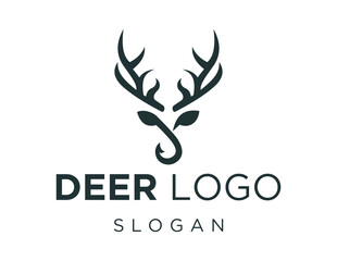 Logo design about Deer on white background. created using the CorelDraw application.