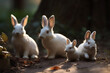 White Rabbit Family Gathering, Rabbit, bokeh 