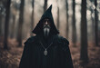 A wizard standing in a forest