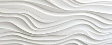 White Relief Wave Texture On A White Wall, In The Style Of Gypsum Decorative Texture