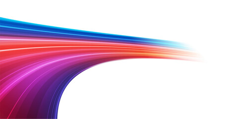 Wall Mural - modern abstract high-speed light effect. abstract background with curved beams of light. technology 