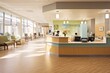 hospital reception area where patients are checking in