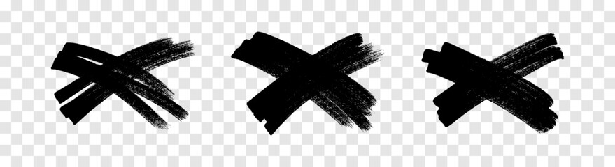 Black brush cross symbol