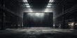 © Tymofii - Modern spacious industrial big blank display ai generated