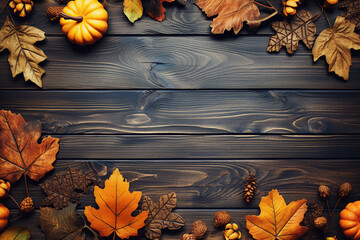 Autumn pumpkin holiday background for Thanksgiving.