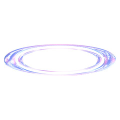 Ring frame border Y2K element with pastel hologram holographic chrome 3d effect