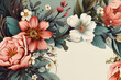 Floral background for a business card