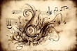 Music notes, Tattoo Sketches, 